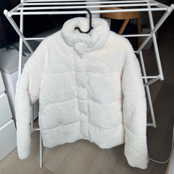 Zara Cream Teddy Jacket - Picture 1 of 4